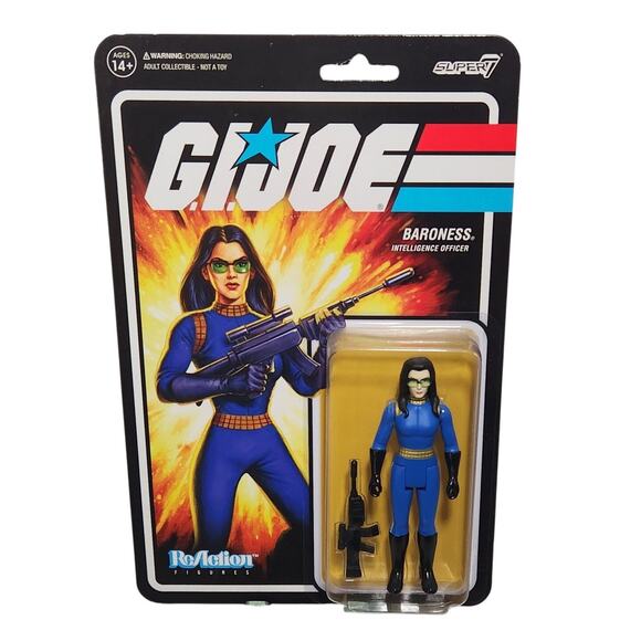 G. I. Joe Super 7 Reaction Figures Baroness 3.75" Figure New Sealed Hasbro 2021 - Picture 1 of 8